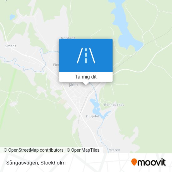 Sångasvägen karta
