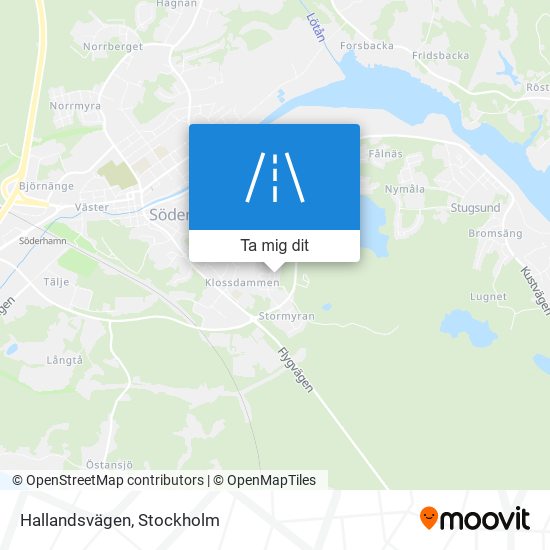 Hallandsvägen karta