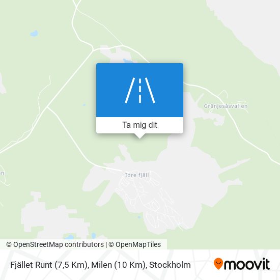 Fjället Runt (7,5 Km), Milen (10 Km) karta