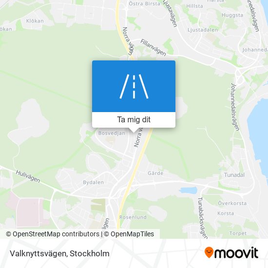 Valknyttsvägen karta