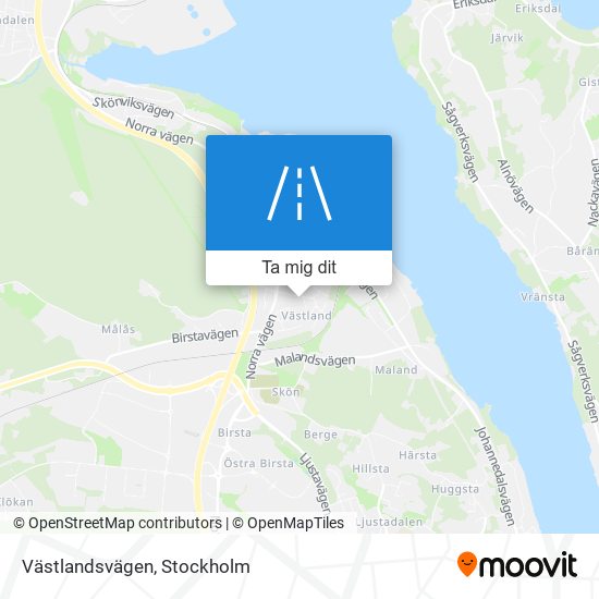 Västlandsvägen karta