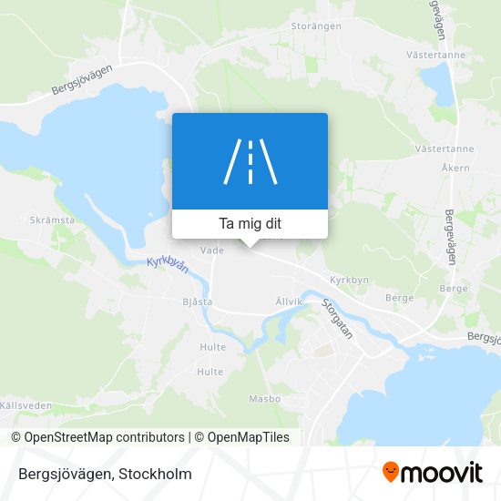 Bergsjövägen karta