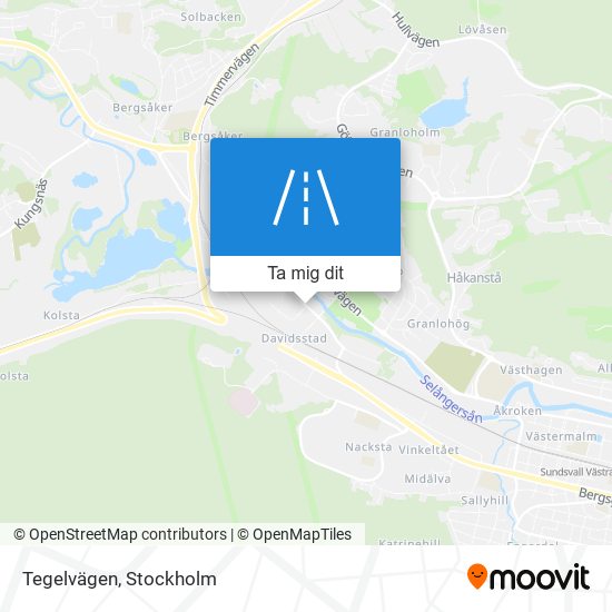 Tegelvägen karta