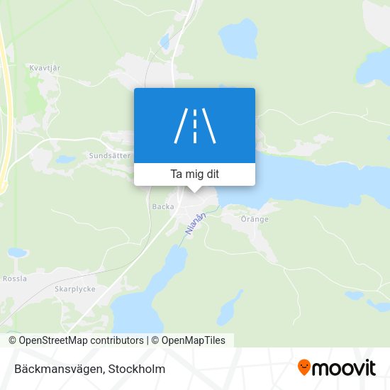 Bäckmansvägen karta