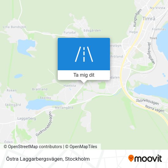Östra Laggarbergsvägen karta