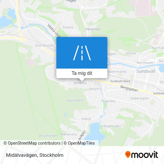 Midälvavägen karta