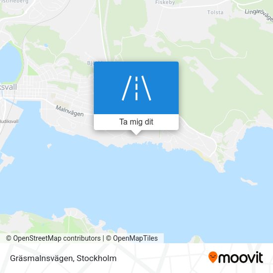 Gräsmalnsvägen karta