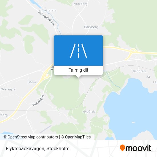 Flyktsbackavägen karta