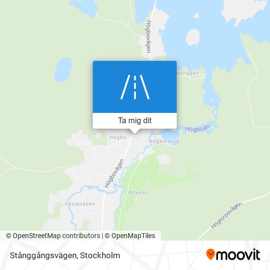 Stånggångsvägen karta