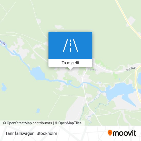 Tännfallsvägen karta