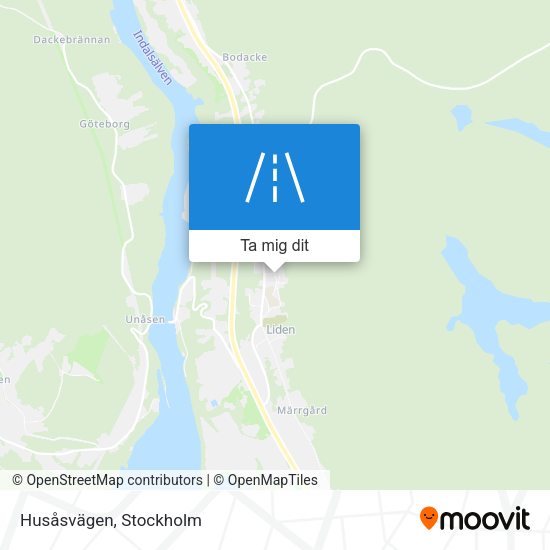 Husåsvägen karta