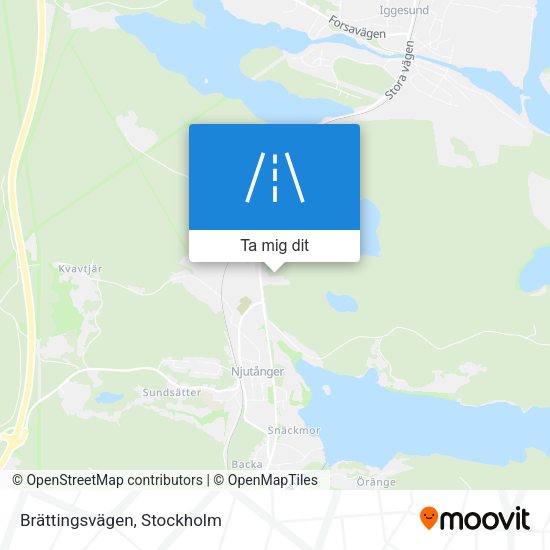 Brättingsvägen karta