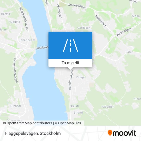 Flaggspelsvägen karta