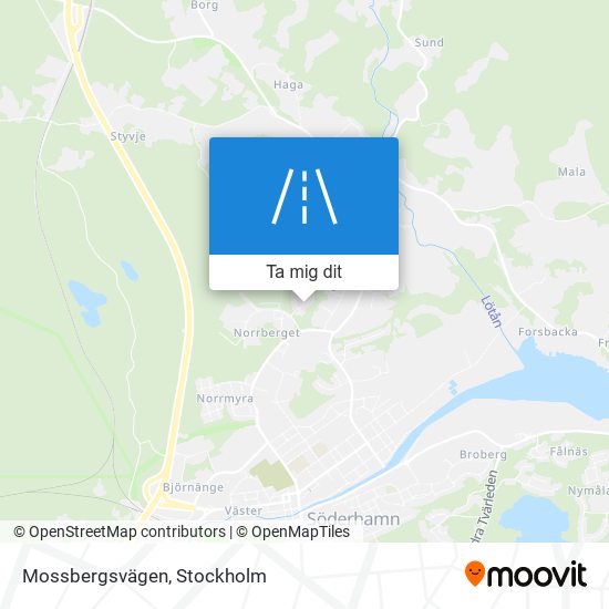 Mossbergsvägen karta