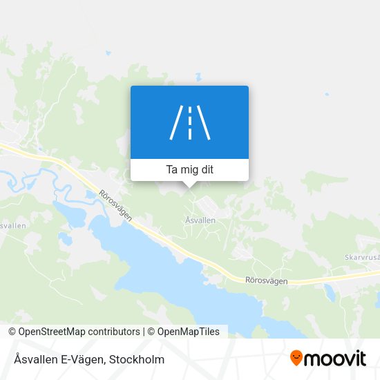 Åsvallen E-Vägen karta