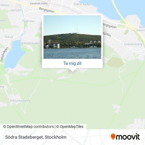 Södra Stadsberget karta