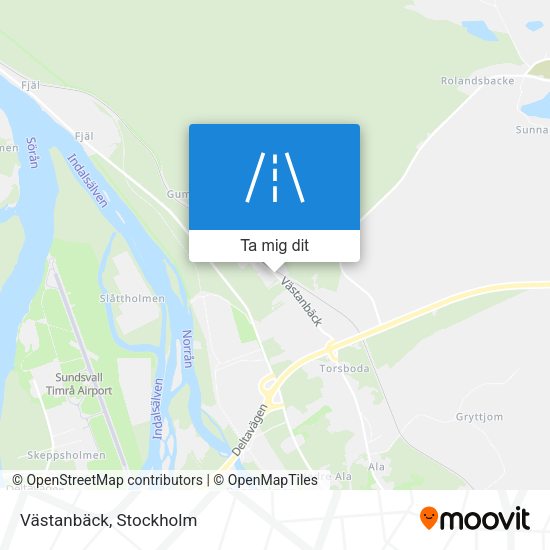 Västanbäck karta