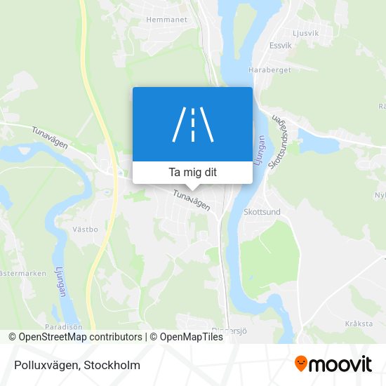 Polluxvägen karta