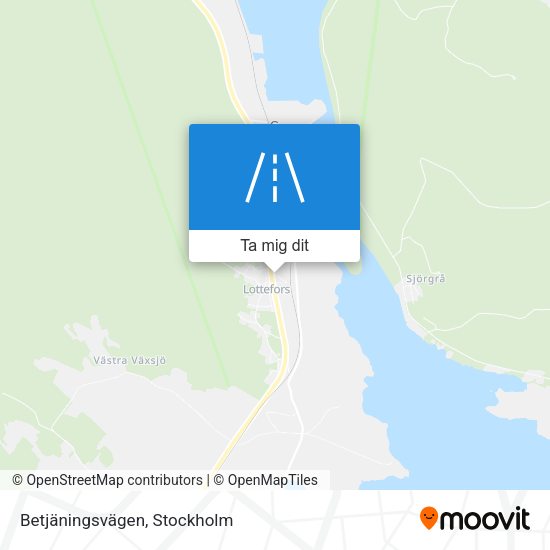 Betjäningsvägen karta
