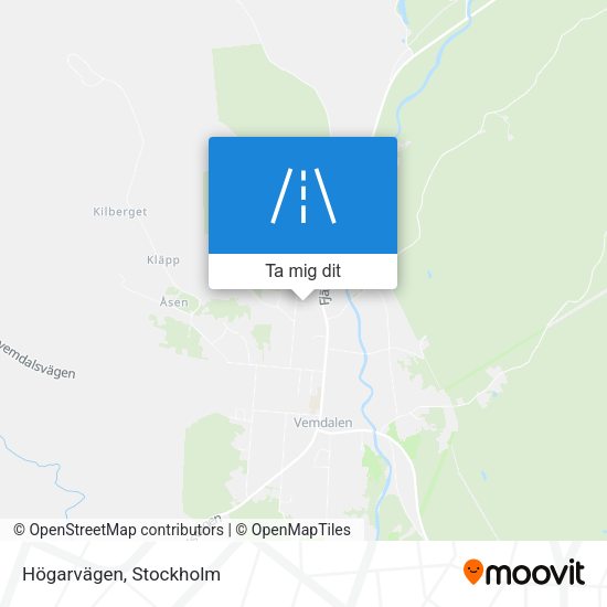 Högarvägen karta