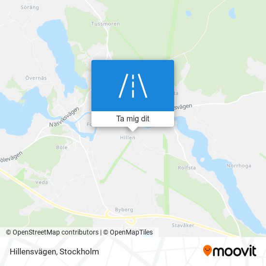 Hillensvägen karta