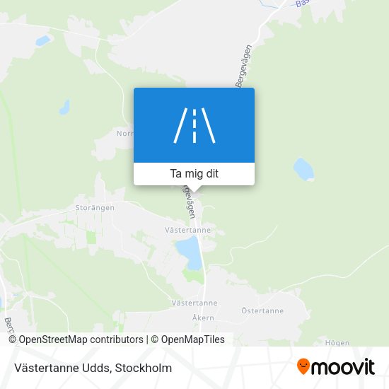 Västertanne Udds karta