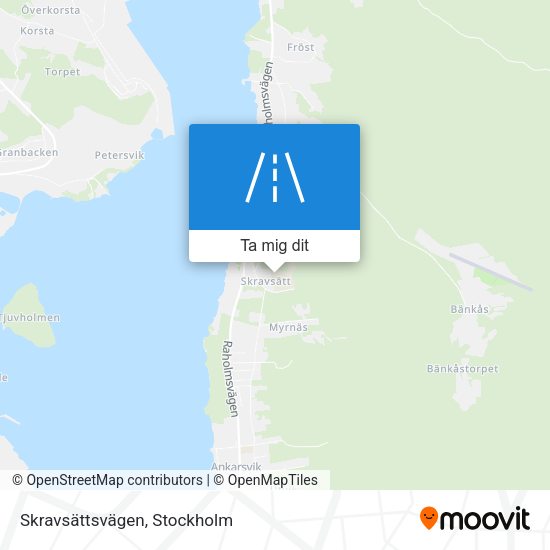 Skravsättsvägen karta