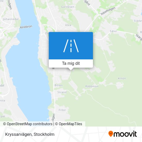 Kryssarvägen karta