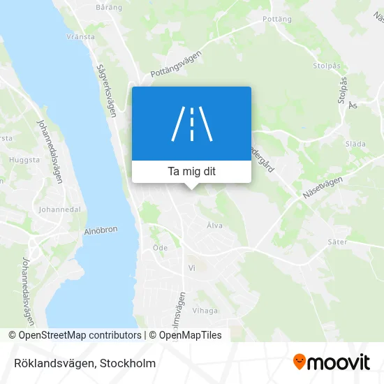 Röklandsvägen karta