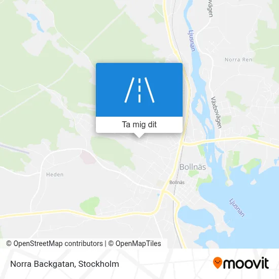 Norra Backgatan karta
