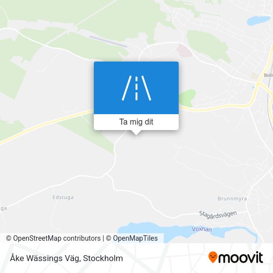 Åke Wässings Väg karta
