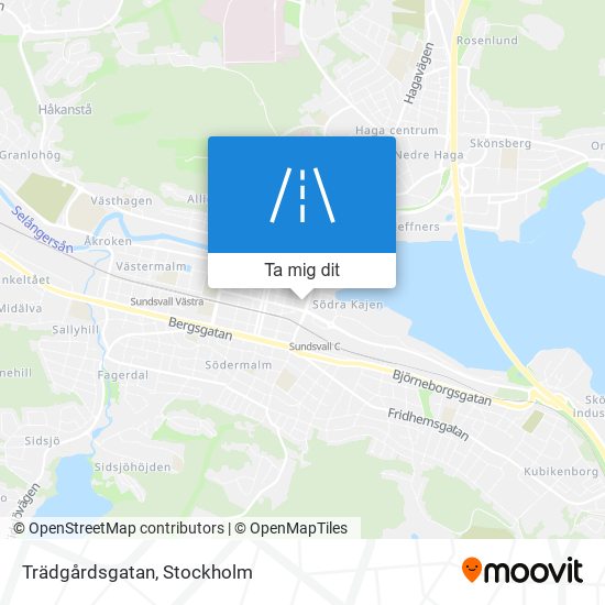 Trädgårdsgatan karta