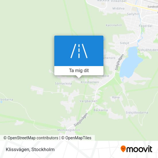 Klissvägen karta