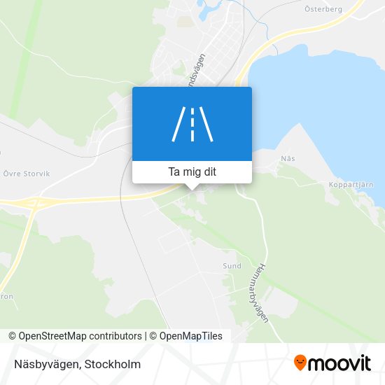 Näsbyvägen karta