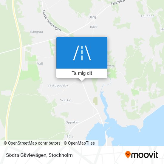 Södra Gävlevägen karta
