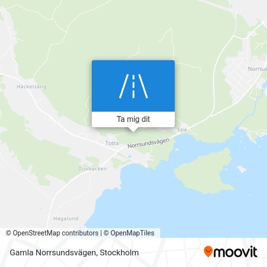 Gamla Norrsundsvägen karta