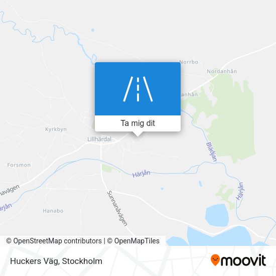 Huckers Väg karta