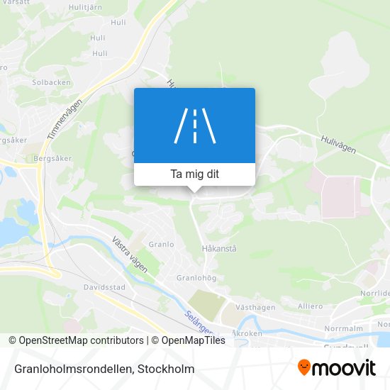 Granloholmsrondellen karta