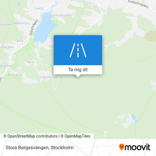 Stora Bergssvängen karta