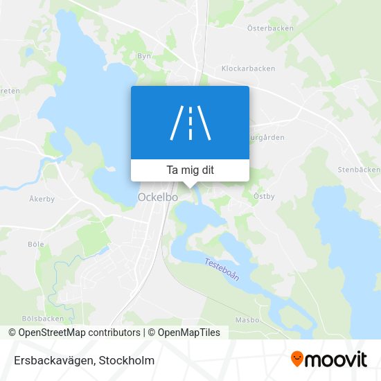Ersbackavägen karta