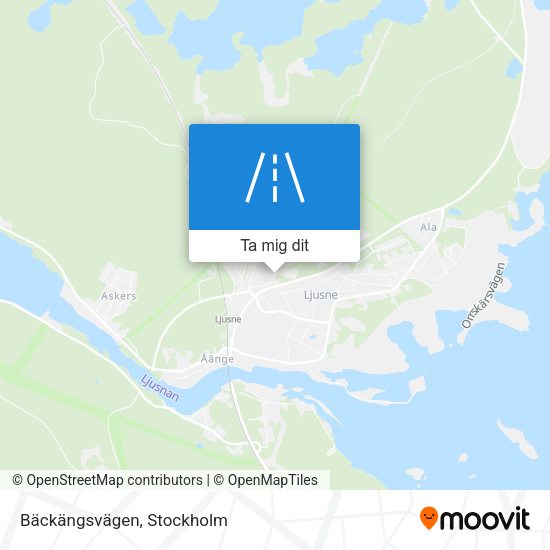 Bäckängsvägen karta