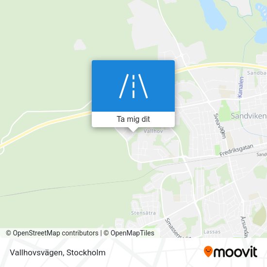 Vallhovsvägen karta