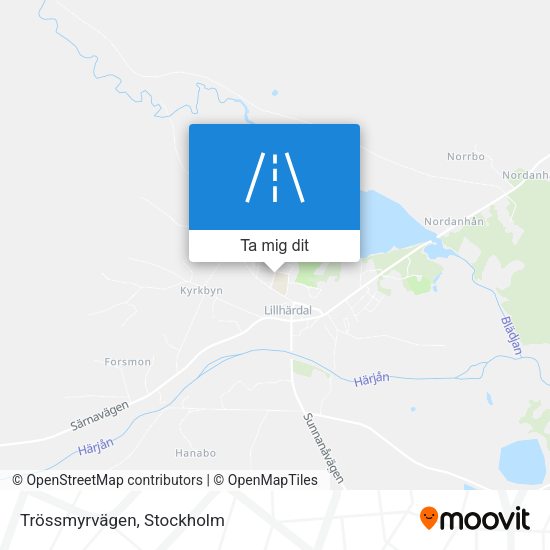 Trössmyrvägen karta