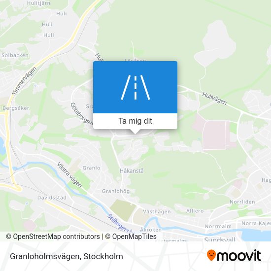 Granloholmsvägen karta