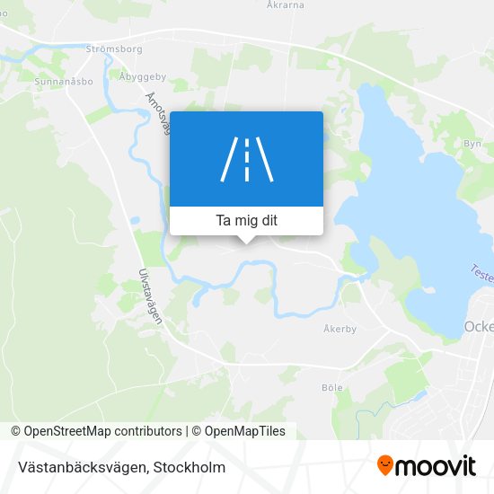 Västanbäcksvägen karta