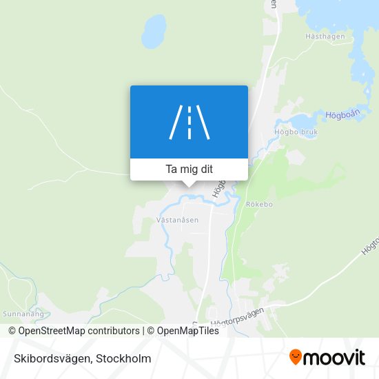 Skibordsvägen karta