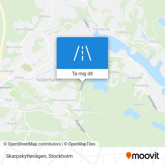 Skarpskyttevägen karta