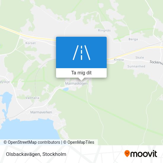 Olsbackavägen karta