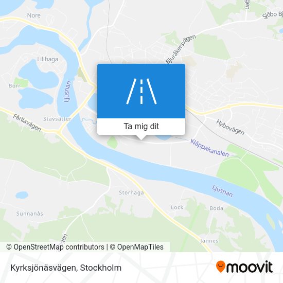 Kyrksjönäsvägen karta