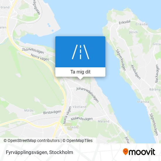 Fyrväpplingsvägen karta